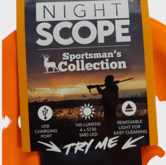NWT Mens Sportsmans Collection. Orange Light up hat. Night scope. - Picture 3 of 3